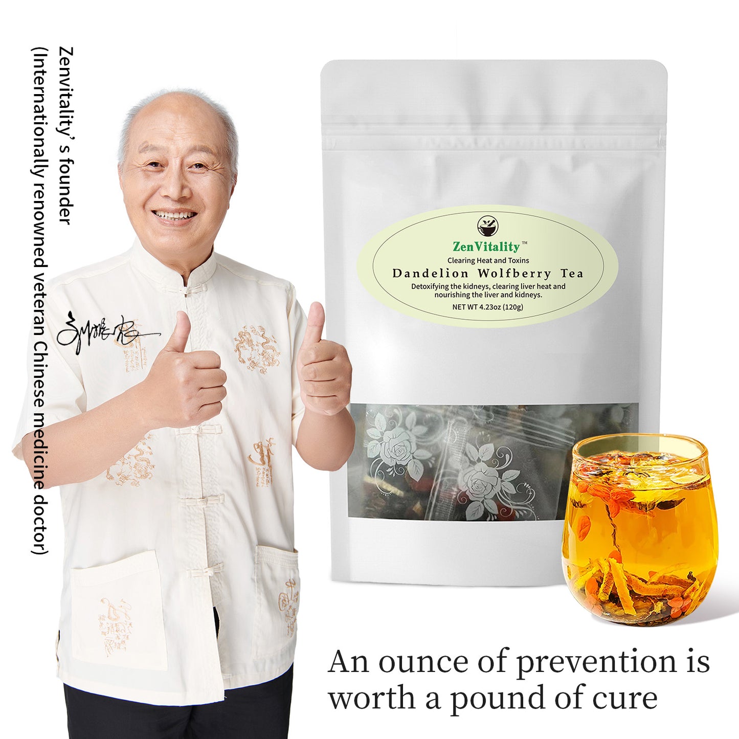 Dandelion wolfberry+Organic chicory gardenia tea Combination pack, Enjoy the flavor of two teas