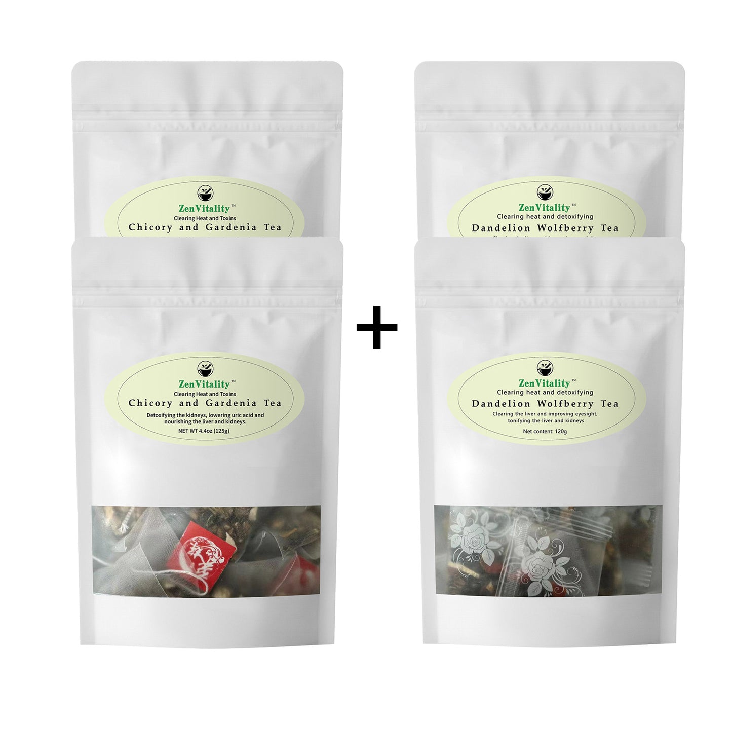 Dandelion wolfberry+Organic chicory gardenia tea Combination pack, Enjoy the flavor of two teas