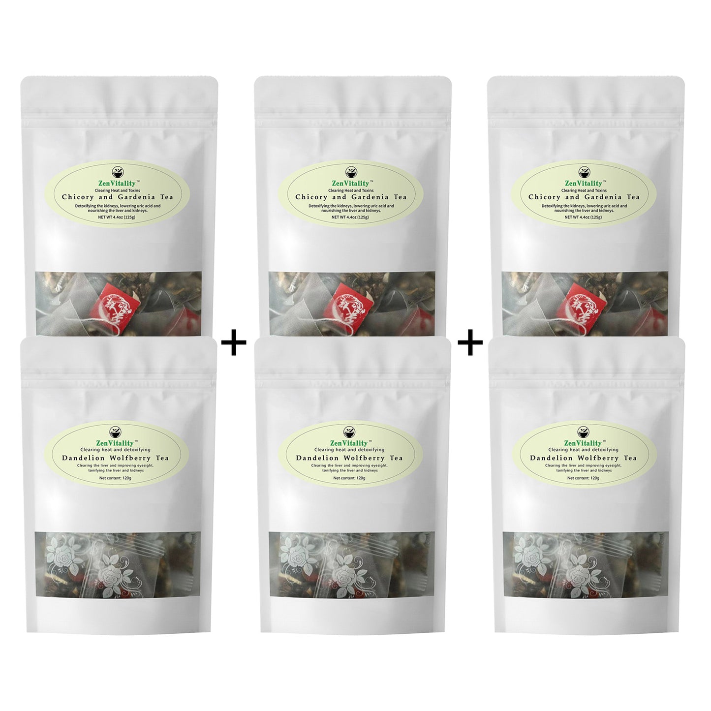 Dandelion wolfberry+Organic chicory gardenia tea Combination pack, Enjoy the flavor of two teas