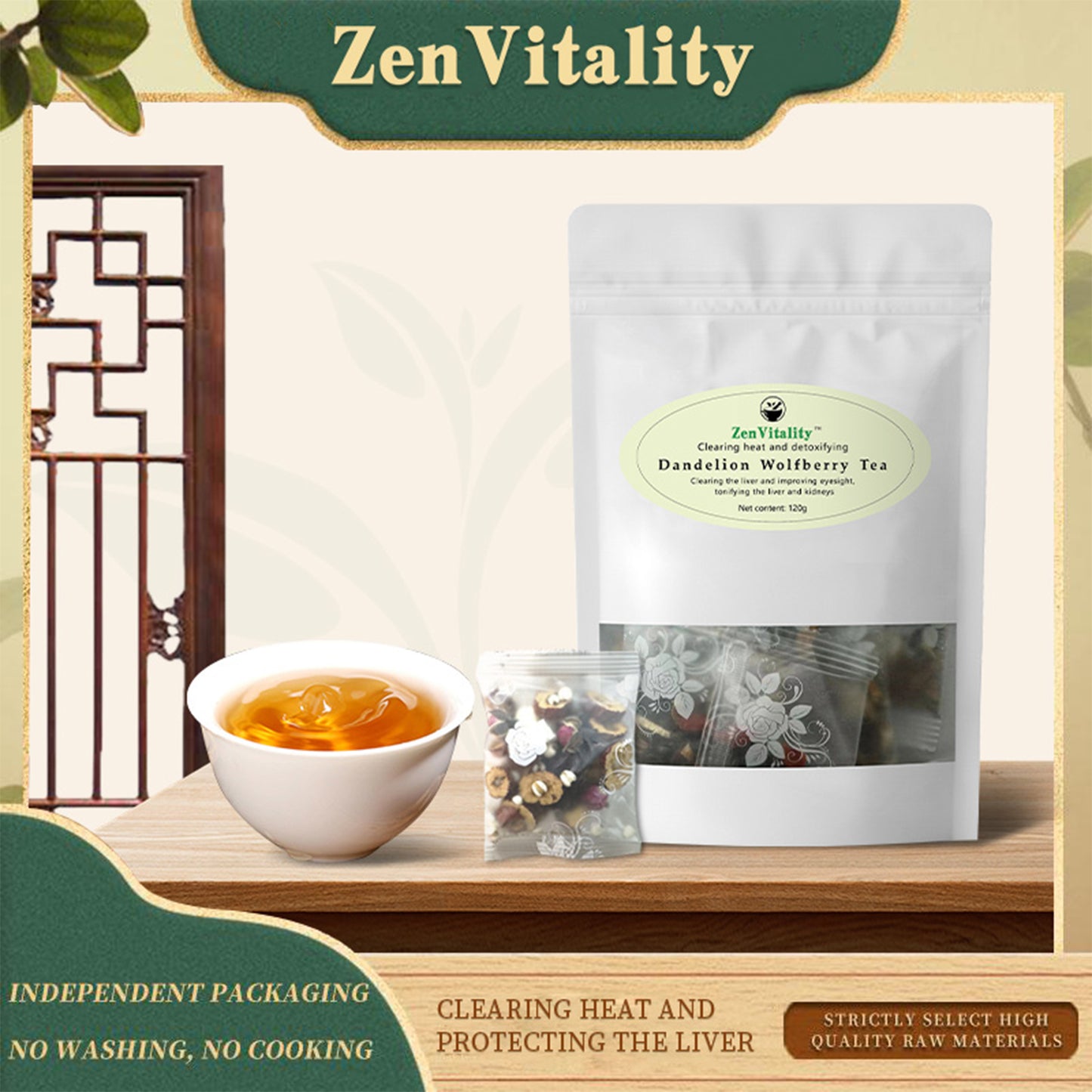 Dandelion wolfberry tea- liver and kidney health