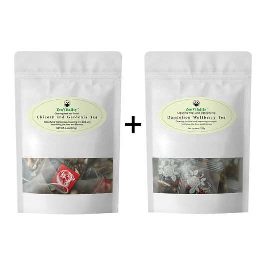 Dandelion wolfberry+Organic chicory gardenia tea Combination pack, Enjoy the flavor of two teas
